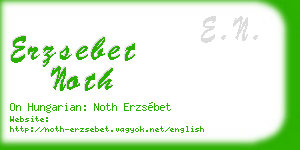erzsebet noth business card